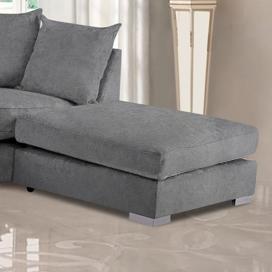 Read more about Boise plush velvet footstool in steel