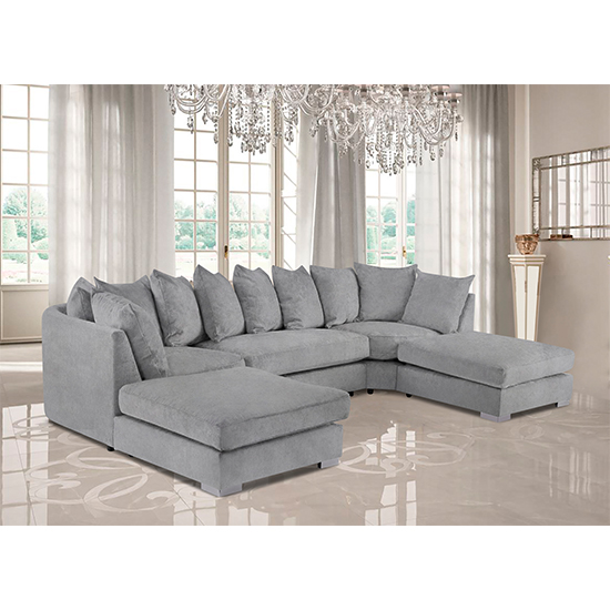 Silver corner discount sofa bed