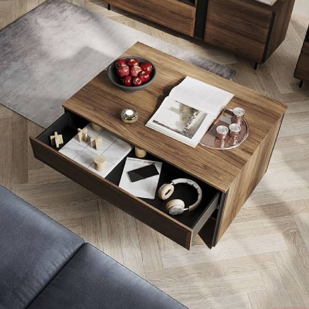 Read more about Boise wooden coffee table with 1 drawer in catania oak