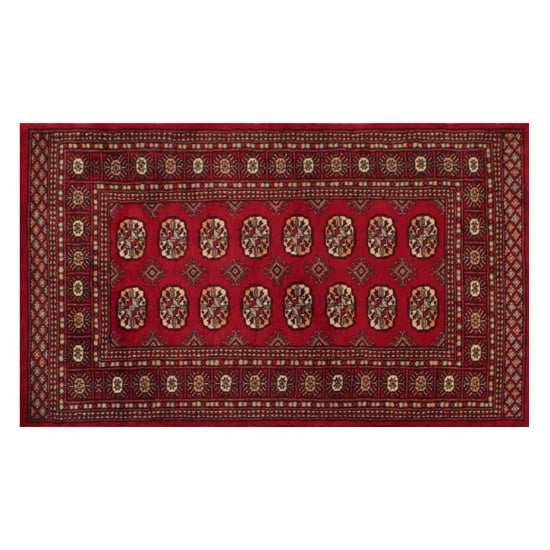 Product photograph of Bokhara 150x240cm Hand-knotted Wool Rug In Red from Furniture in Fashion