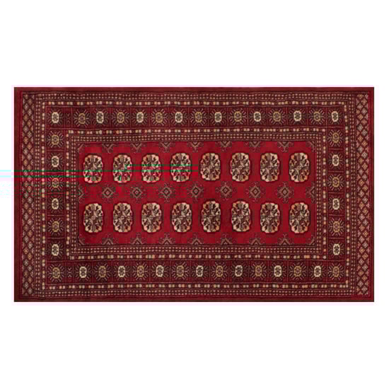 Read more about Bokhara 60x90cm hand-knotted wool rug in red