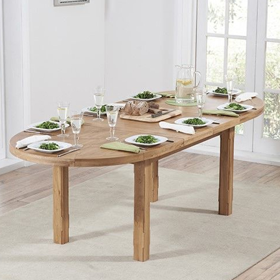 Bolajen Oval Extending Wooden Dining Table In Oak