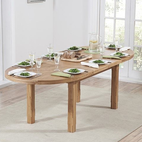 Bolajen Oval Extending Wooden Dining Table In Oak Furniture in Fashion