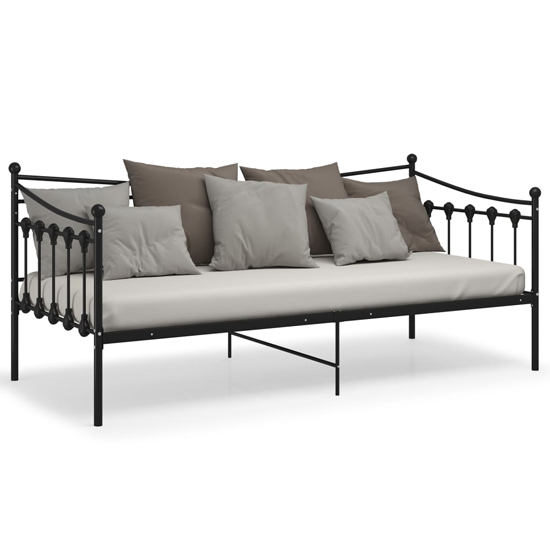Bolesia Metal Frame Single Sofa Bed In Black