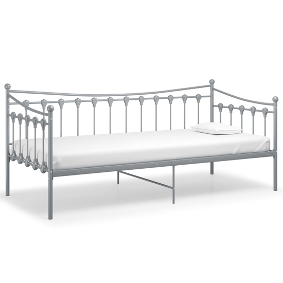 Bolesia Metal Frame Single Sofa Bed In Grey
