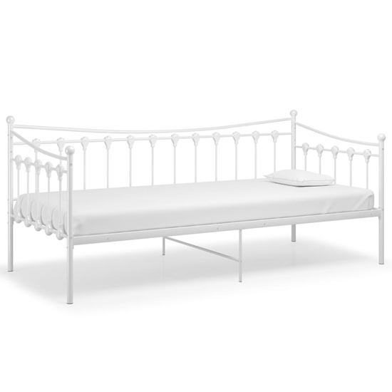 Bolesia Metal Frame Single Sofa Bed In White