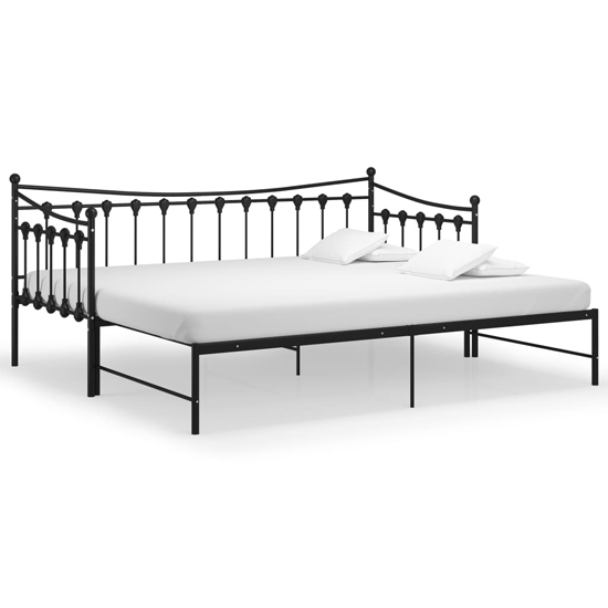 Bolesia Pull-Out Metal Frame Single Sofa Bed In Black