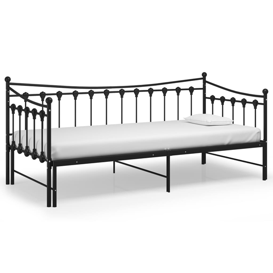 Bolesia Pull-Out Metal Frame Single Sofa Bed In Black