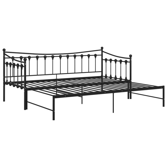 Bolesia Pull-Out Metal Frame Single Sofa Bed In Black