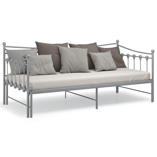 Bolesia PullOut Metal Frame Single Sofa Bed In Grey Furniture in Fashion