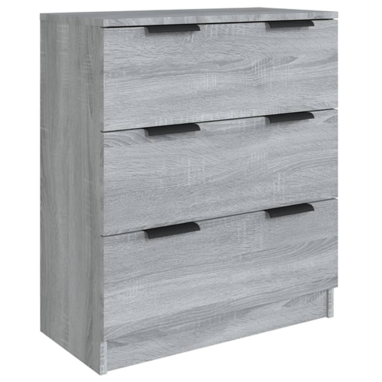 Bolivar Sideboard With 2 Doors 7 Drawers In Grey Sonoma Oak