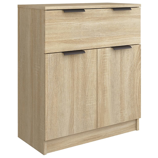 Bolivar Wooden Sideboard With 2 Doors 7 Drawers In Sonoma Oak
