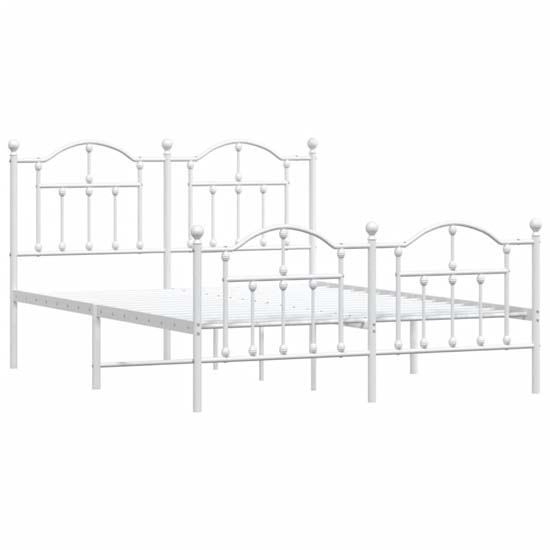 Bolivia Metal Double Bed In White