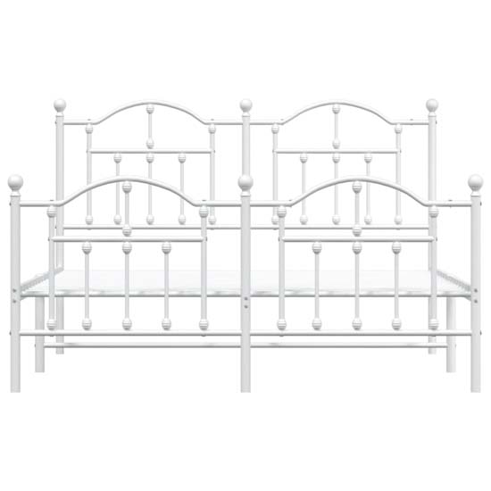 Bolivia Metal Double Bed In White