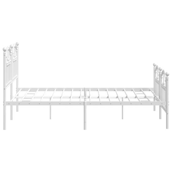 Bolivia Metal Double Bed In White