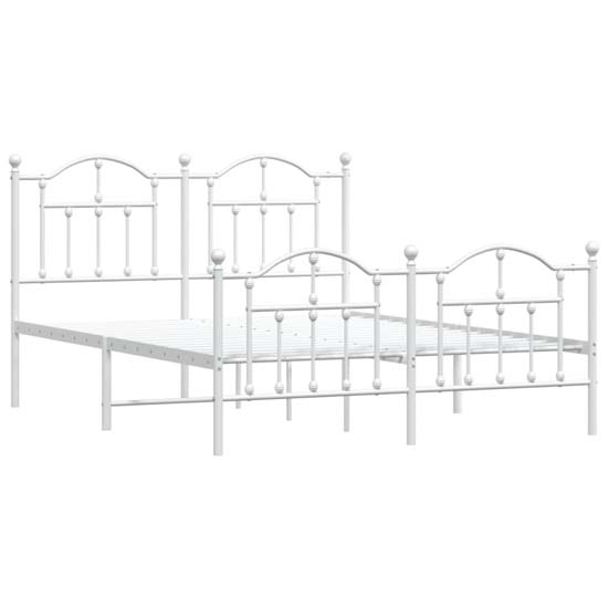 Bolivia Metal King Size Bed In White