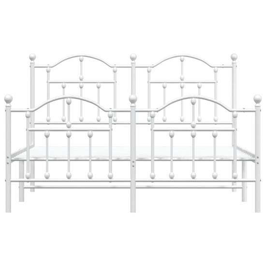 Bolivia Metal King Size Bed In White