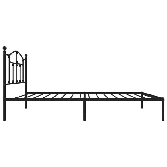 Bolivia Metal Single Bed With Headboard In Black