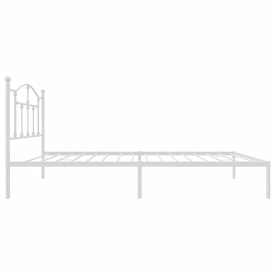 Bolivia Metal Single Bed With Headboard In White