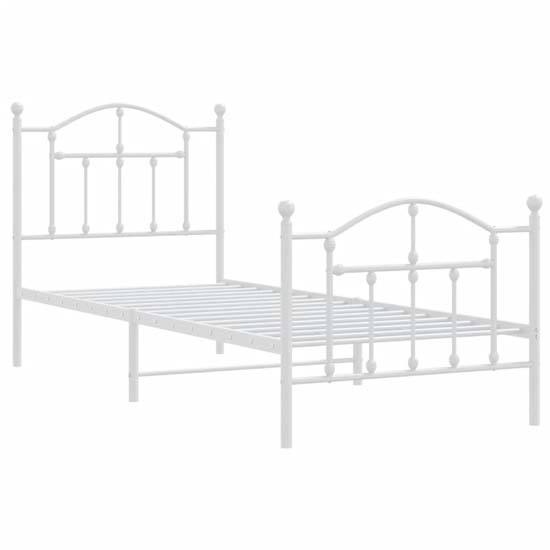 Bolivia Metal Single Bed In White
