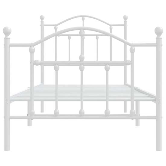 Bolivia Metal Single Bed In White
