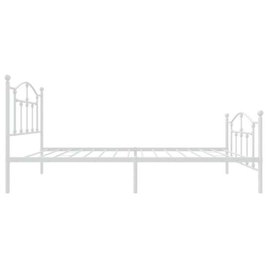 Bolivia Metal Single Bed In White