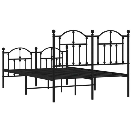 Bolivia Metal Small Double Bed In Black