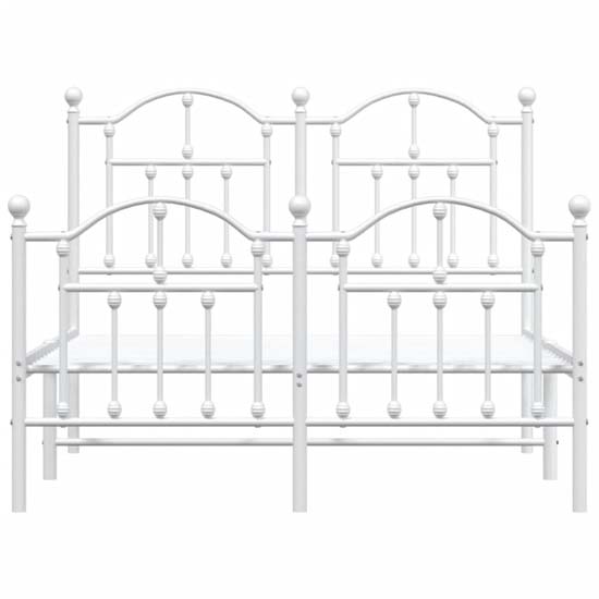 Bolivia Metal Small Double Bed In White