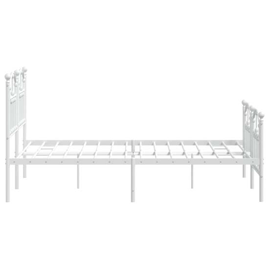 Bolivia Metal Small Double Bed In White