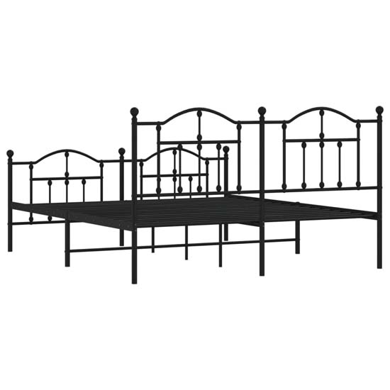 Bolivia Metal Super King Size Bed In Black