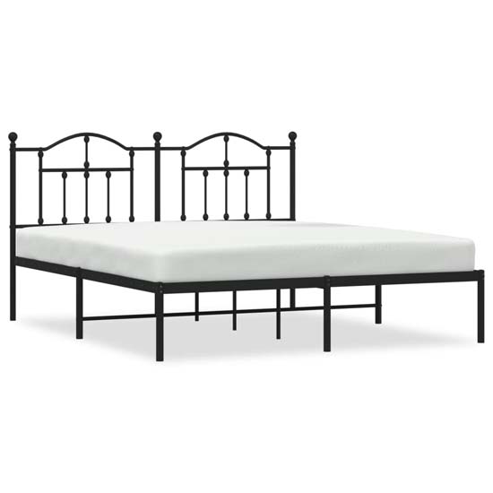 Bolivia Metal Super King Size Bed With Headboard In Black