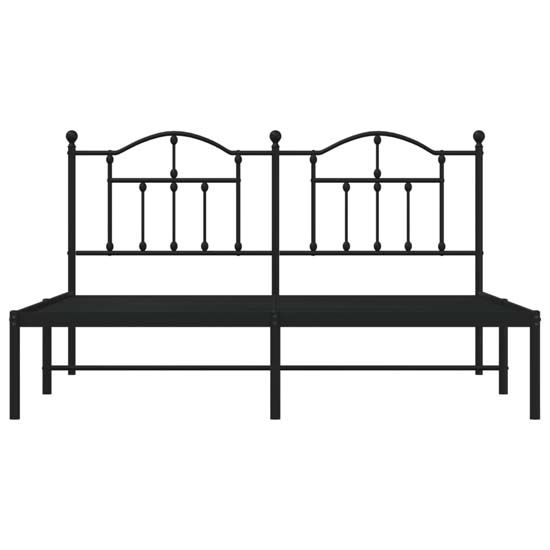 Bolivia Metal Super King Size Bed With Headboard In Black