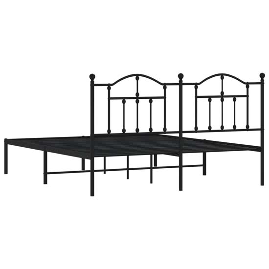 Bolivia Metal Super King Size Bed With Headboard In Black