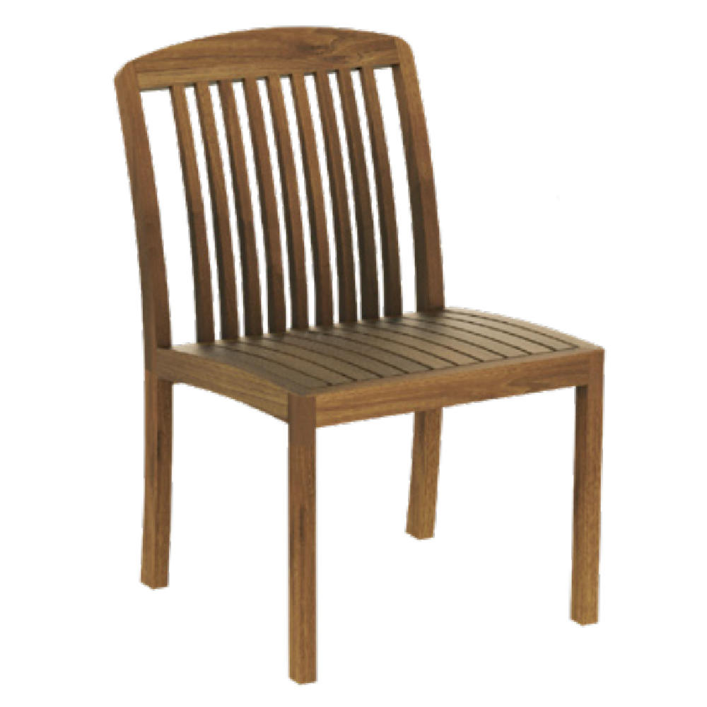 Bolivia Rich Brown Wooden Garden Side Chairs In Pair