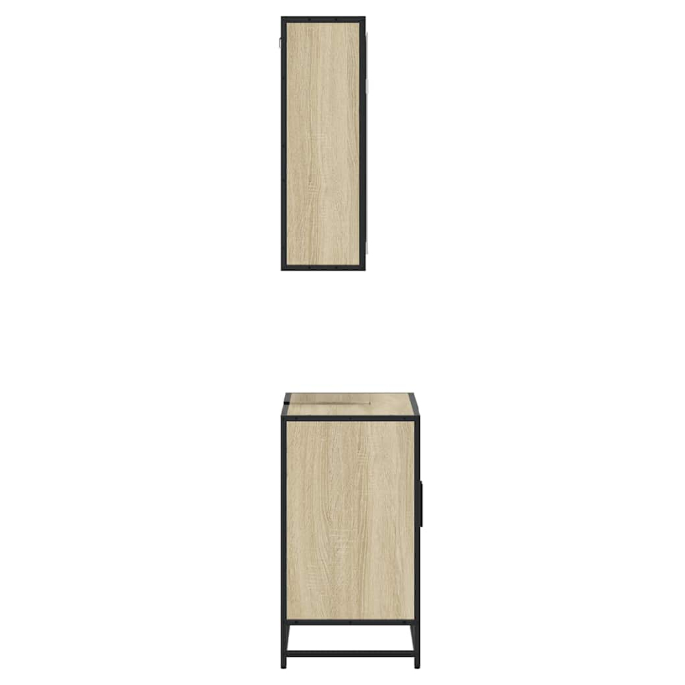 Bolivia Wooden 2 Piece Bathroom Furniture Set In Sonoma Oak