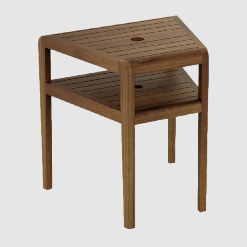 Bolivia Wooden Garden Companion Table In Rich Brown