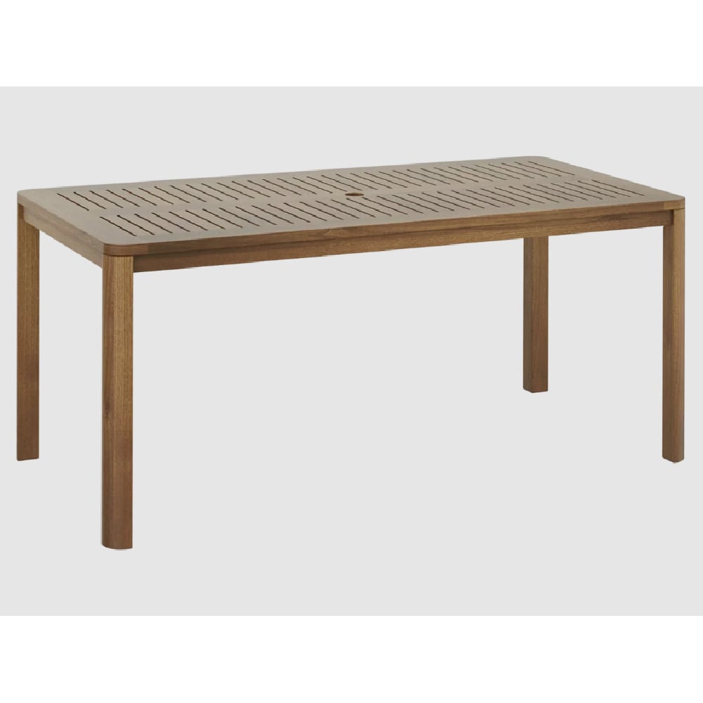 Product photograph of Bolivia Wooden Garden Rectangular Dining Table In Rich Brown from Furniture in Fashion