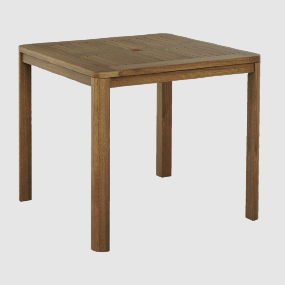 Product photograph of Bolivia Wooden Garden Square Dining Table In Rich Brown from Furniture in Fashion