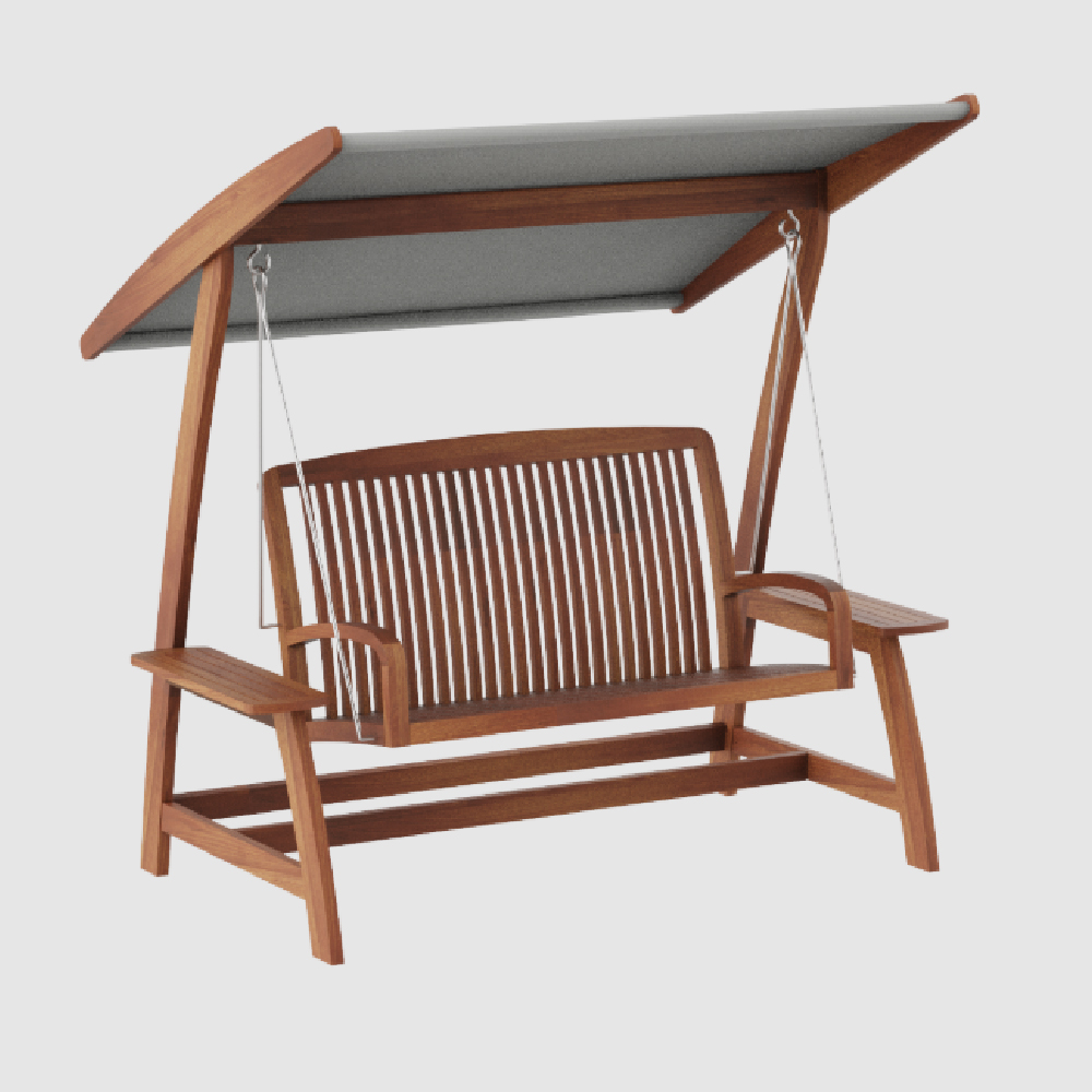 Bolivia Wooden Garden Swing Seat In Brown