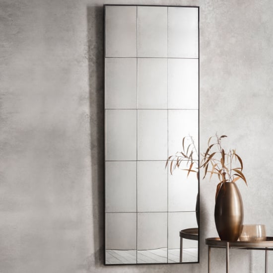 Read more about Bollix full length rectangular wall mirror in antique