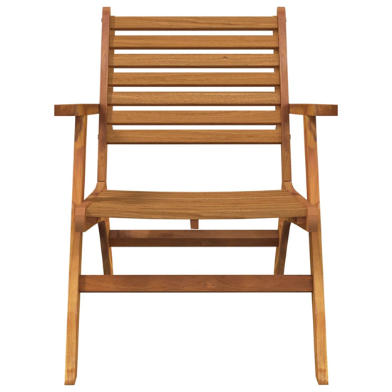 Bologna Natural Solid Acacia Wood Garden Chairs In Pair
