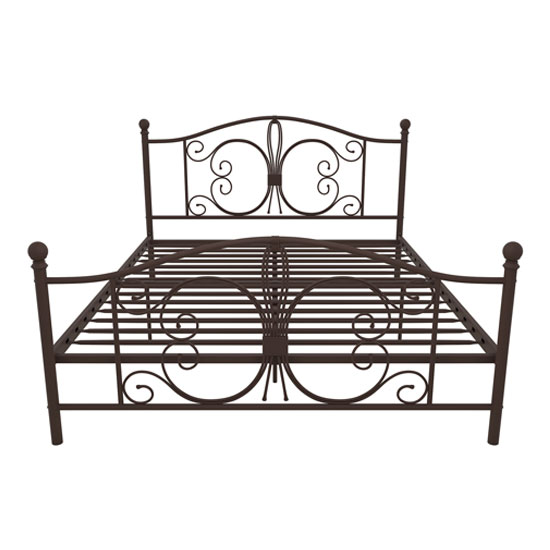 Bamburgh Metal King Size Bed In Bronze_2