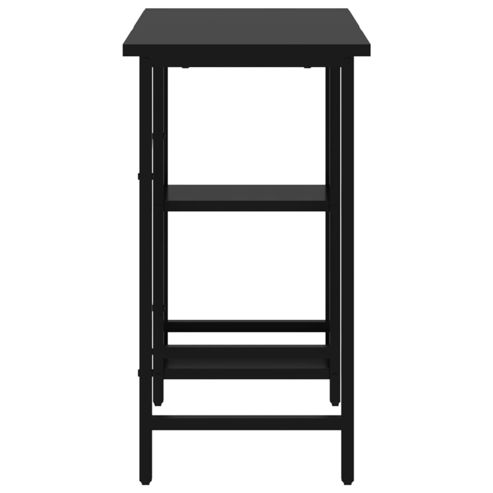 Bonita Wooden Laptop Desk With 2 Shelves In Black