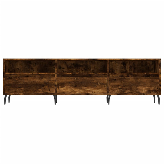 Bonn Wooden TV Stand With 3 Drawers In Smoked Oak