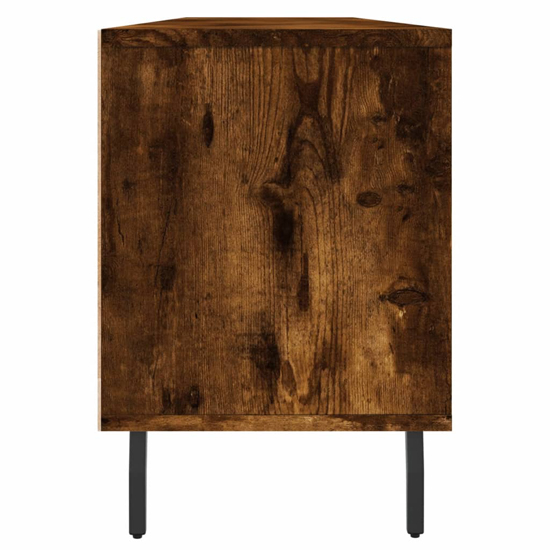 Bonn Wooden TV Stand With 3 Drawers In Smoked Oak