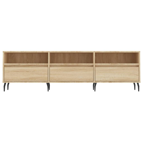 Bonn Wooden TV Stand With 3 Drawers In Sonoma Oak