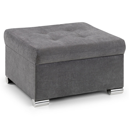 Photo of Borba fabric footstool in grey