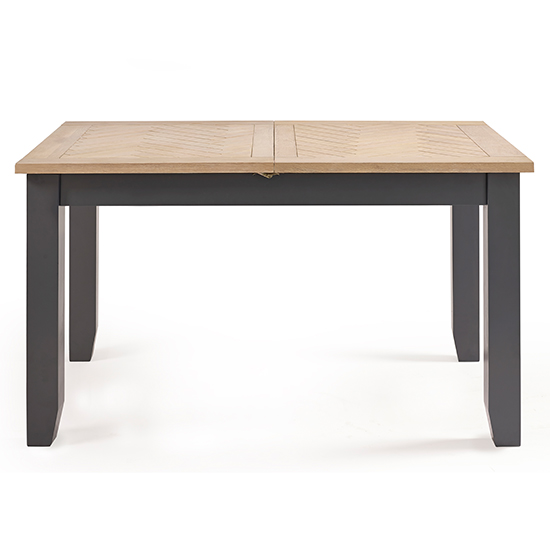 Baqia Extending Wooden Dining Table In Dark Grey_4