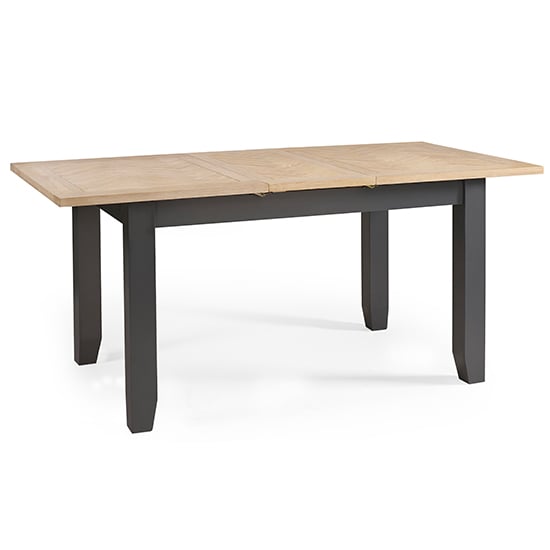 Read more about Baqia extending wooden dining table in dark grey