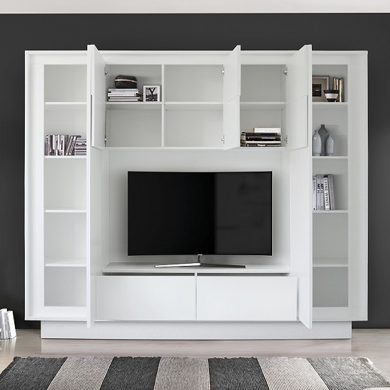 Borden Modern Entertainment Wall Unit In Matt White_2